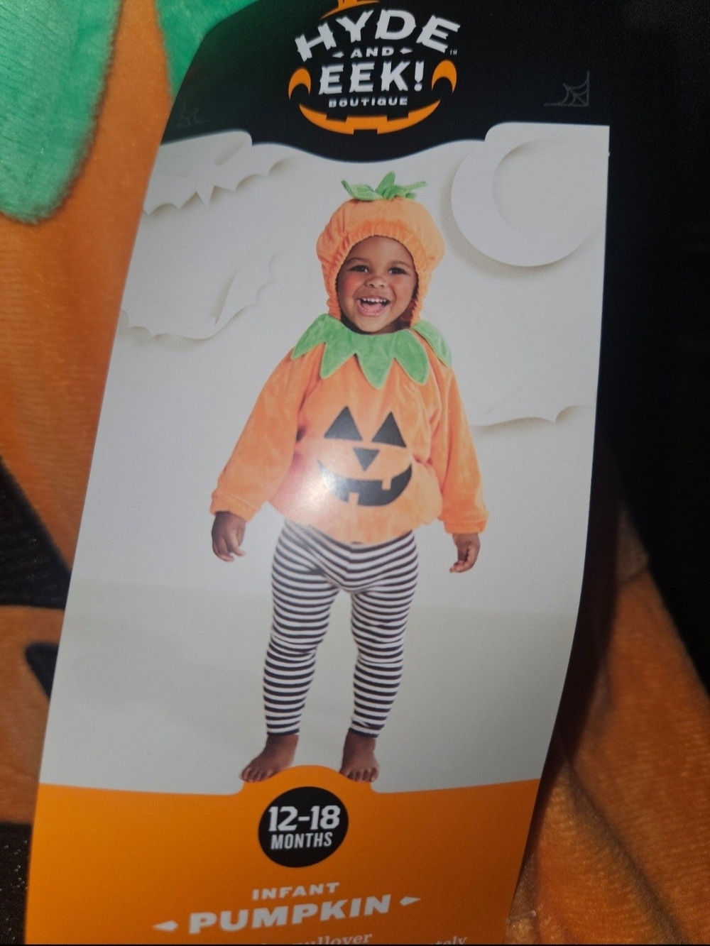 Hyde & Eek! Infant Pumpkin Costume Fleece Pullover (12-18 Months)